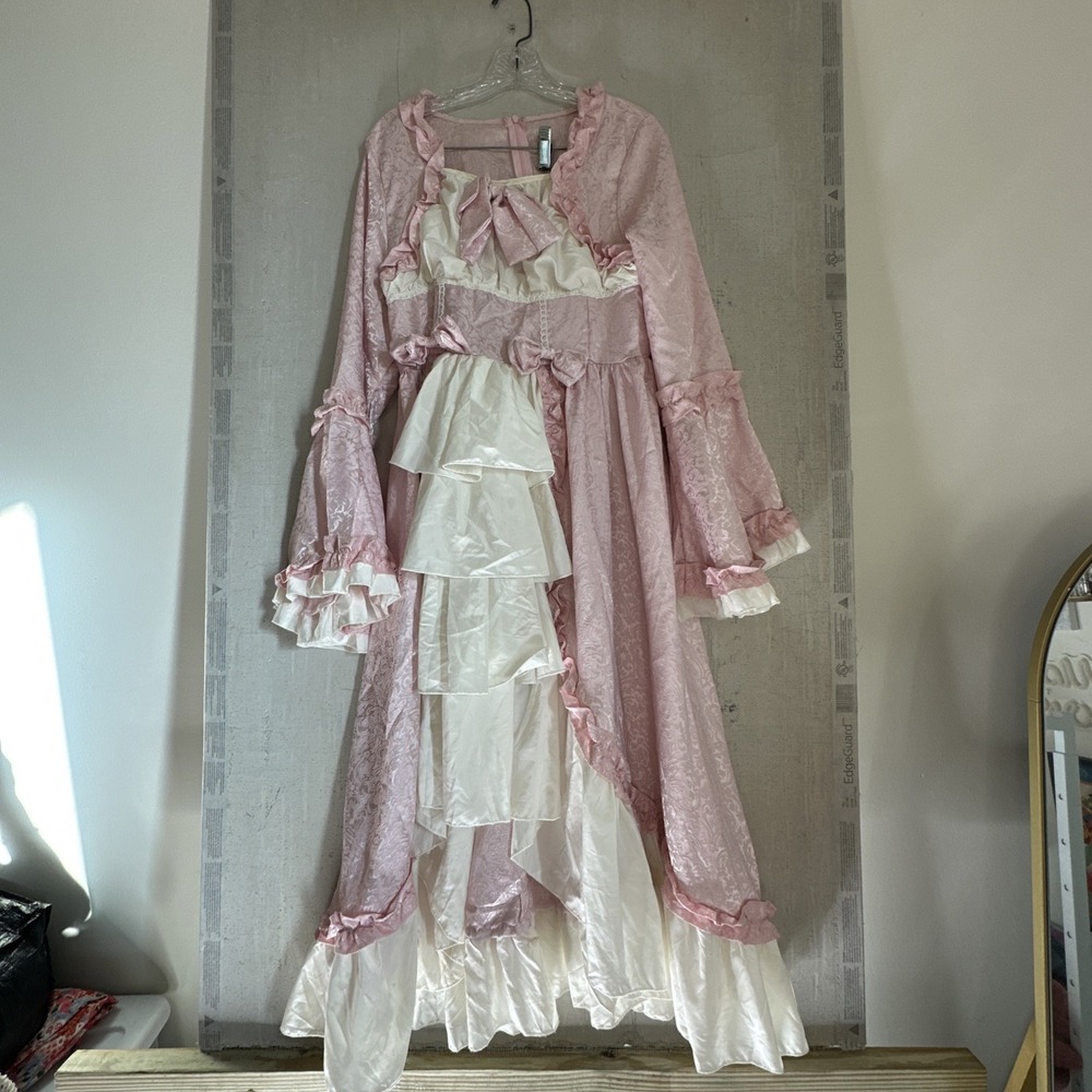 Pink Lolita Renaissance Princess Elizabethan Cosplay Costume Dress | Sz: XXL